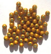 60 4mm Round Gold Miracle Beads